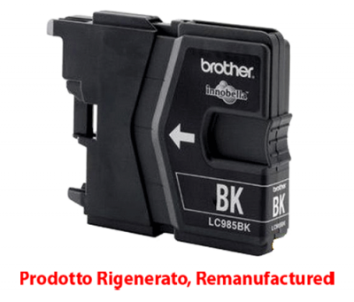 Cartuccia Brother LC985Bk (LC-985Bk) Nero rigenerata