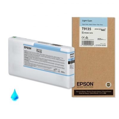 Cartuccia Epson T9135 C13T913500 Ciano Chiaro Light originale