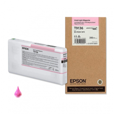 Cartuccia Epson T9136 C13T913600 Magenta Chiaro Light originale