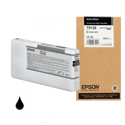 Cartuccia Epson T9138 C13T913800 Nero Opaco Matte originale