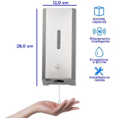 Dispenser automatico a muro - erogazione a goccia